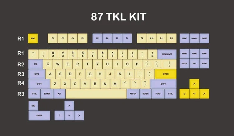 Retro mechanical keyboard in one of six colour styles, showing classic keycaps and wired USB/PS/2 connector