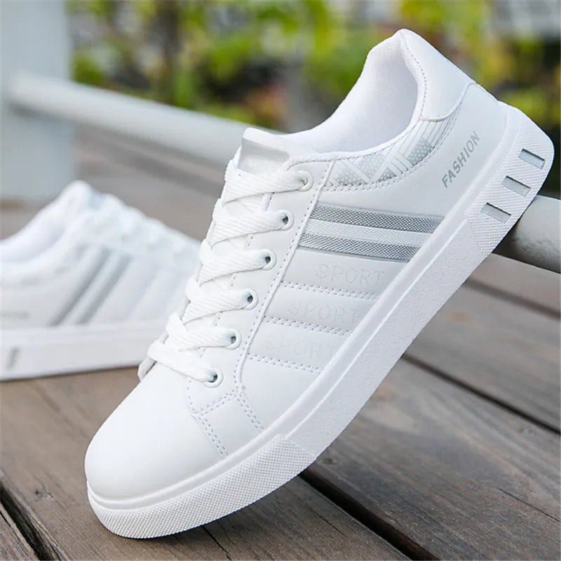 Sports shoes in Black, Gray, and White colour options showing size tags 39 to 44