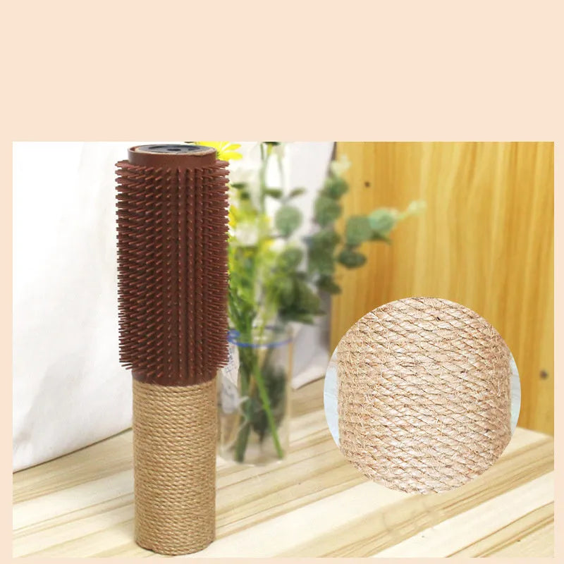 Sisal cat scratching post 30cm high with brown or grey colour options