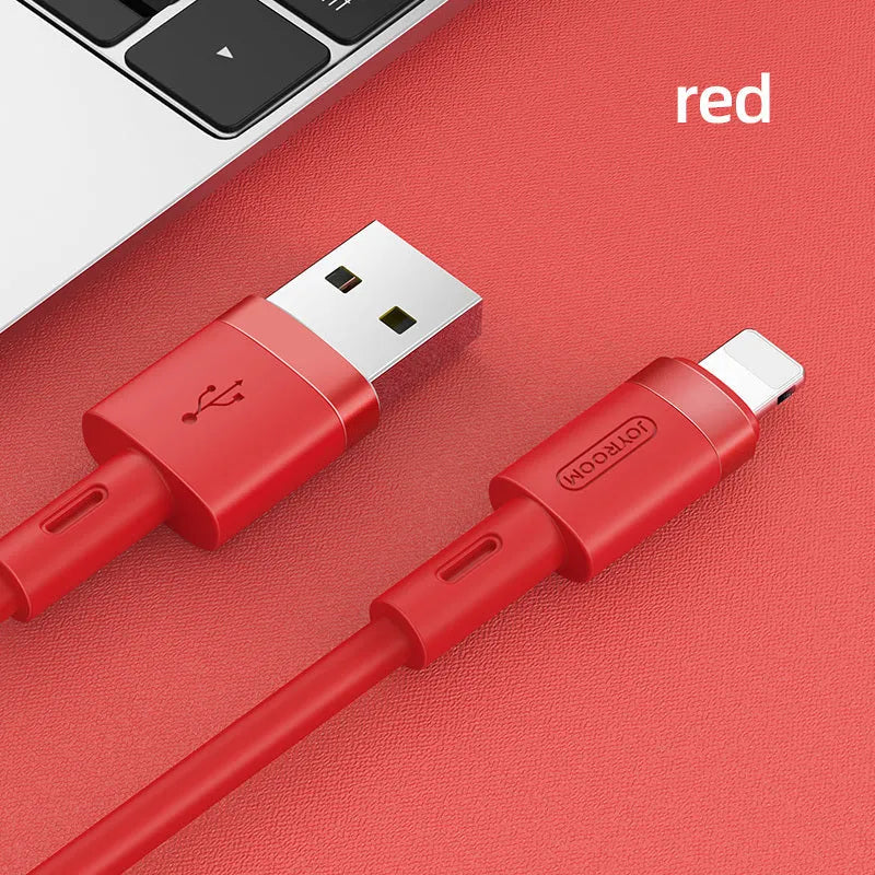 Type-C charging and data cable with straight connector, shown in multiple colour options including black, purple, red, white, and yellow.
