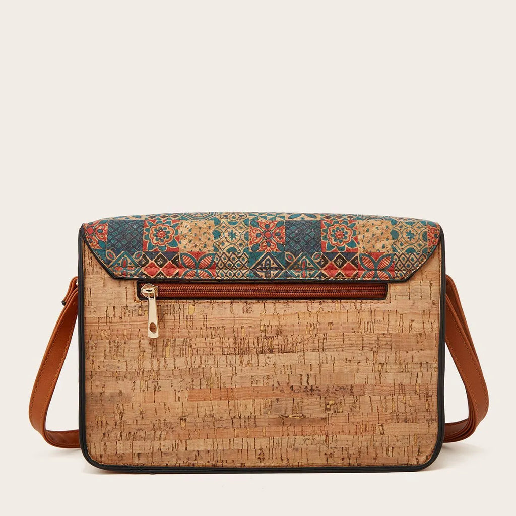 Women's printed one-shoulder crossbody bag in large capacity with square print design options