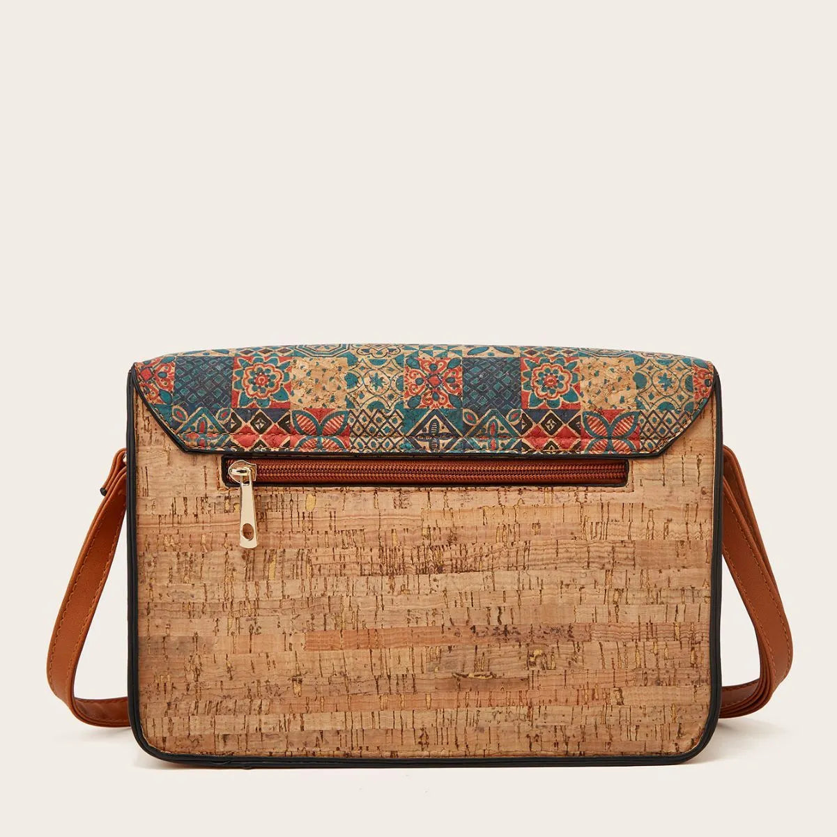 Women's printed one-shoulder crossbody bag in large capacity with square print design options
