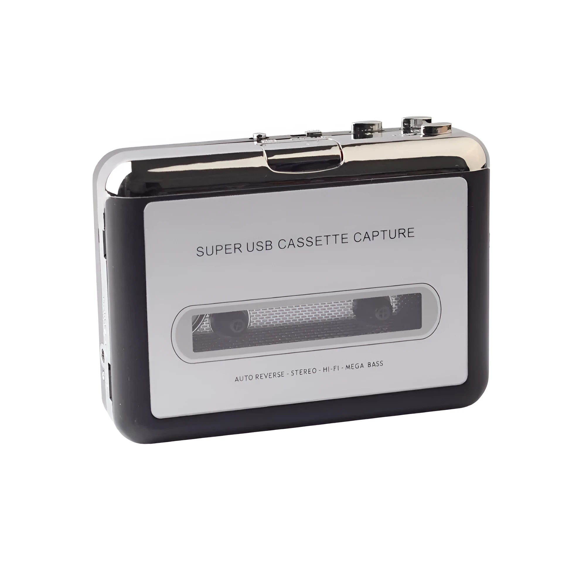 Cassette to MP3 converter unit with USB cable for digital audio conversion