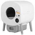 Automatic cat litter box with self-cleaning system and 13L waste storage capacity
