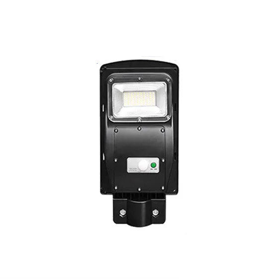 60W integrated solar street light with remote control for outdoor garden and rural pathway illumination.