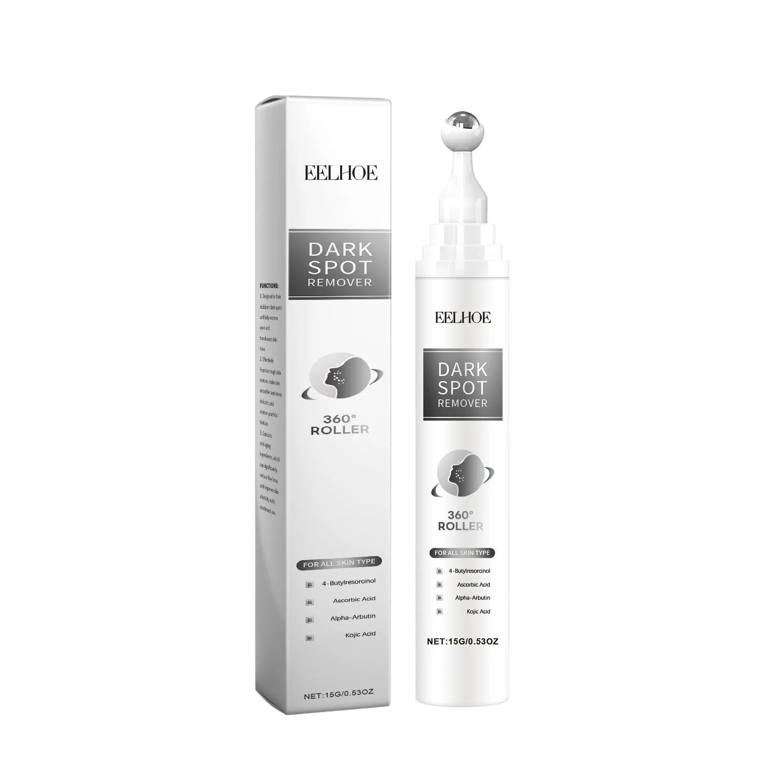 15g jar of facial essence cream with jojoba oil and vitamin C for moisturising and brightening skin.