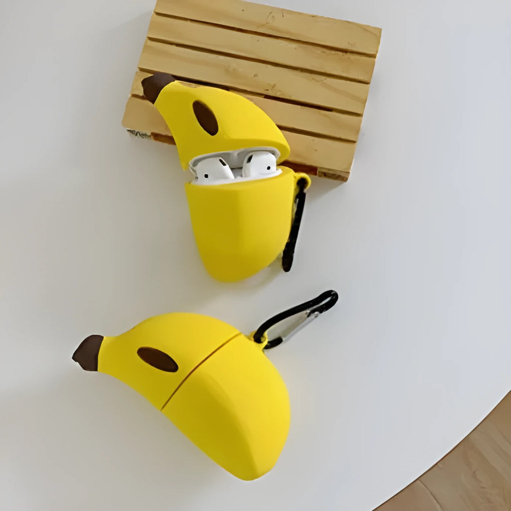 Yellow silicone protective case for AirPods Pro and AirPods 3 wireless headphones