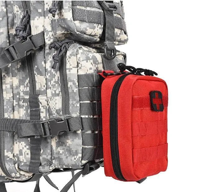 Tactical nylon medical accessory pouch with Velcro closure in multiple colour options