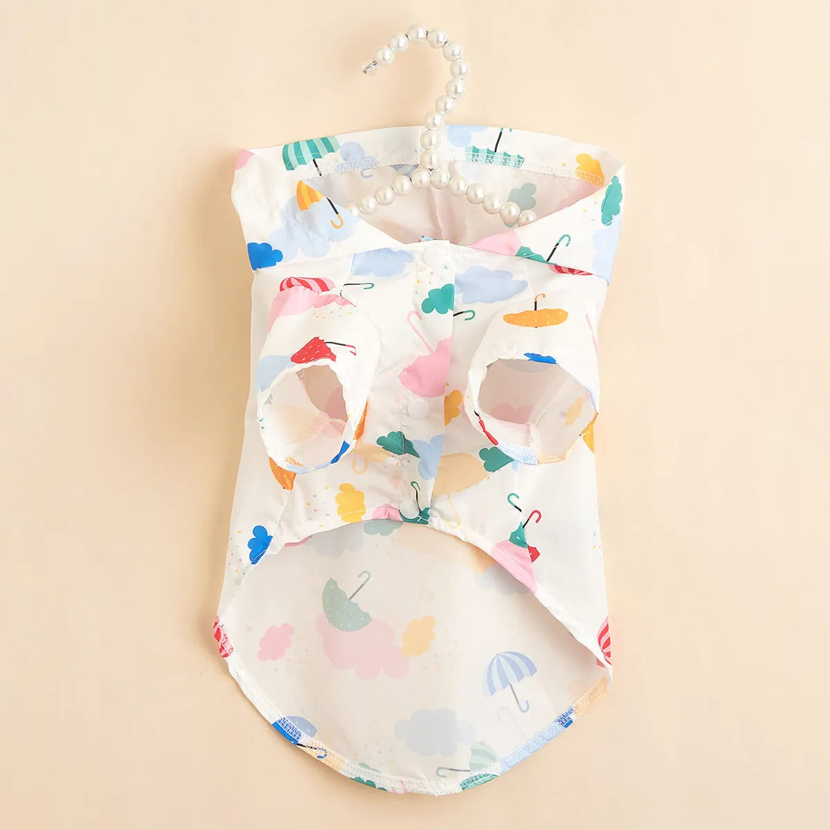 Cartoon umbrella pattern pet raincoat for dogs and cats in colourful design