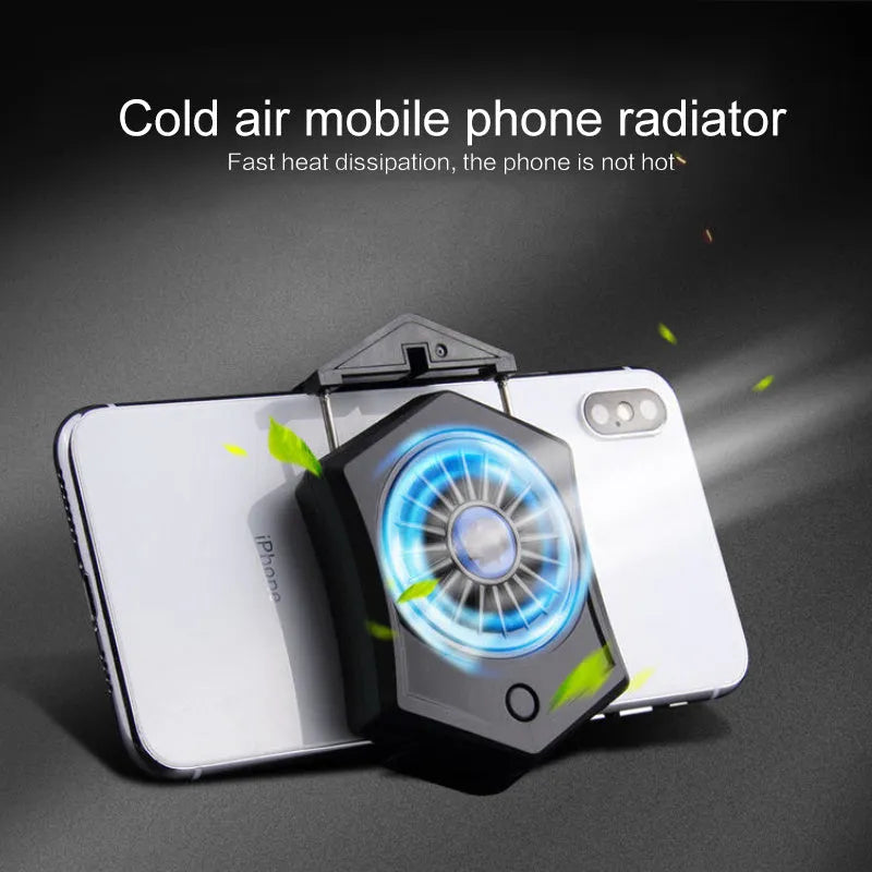Black and white USB mobile phone radiator cooling fan for game consoles and smartphones