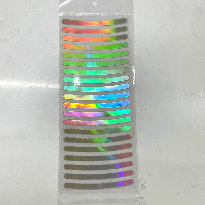 20-piece car wheel hub reflective stickers in multiple colours including luminous and rainbow options