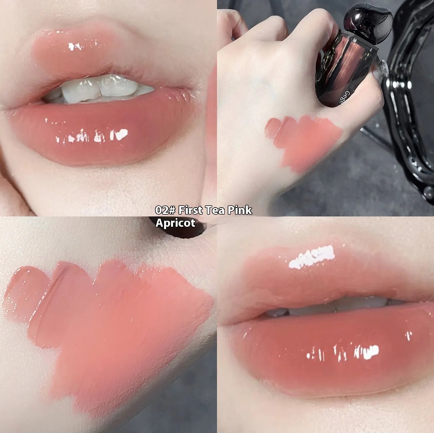Glacier Lava Lip Lacquer water light mirror makeup lip gloss showing reflective finish