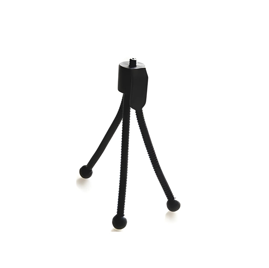 Small iron frame mini desktop tripod with telescopic legs extended to 90mm height