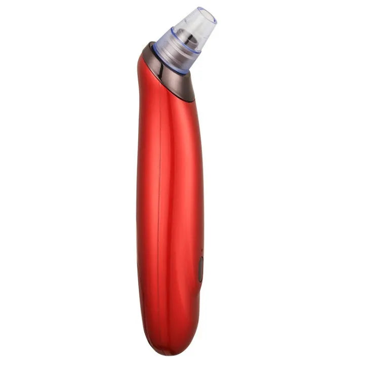 Electric blackhead removal device with multiple nozzle attachments for facial pore cleaning