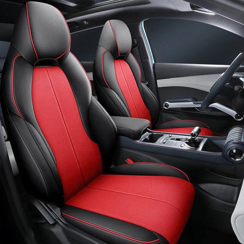 BYD Yuan PLUS custom car seat cushion cover in grey colour on vehicle seat