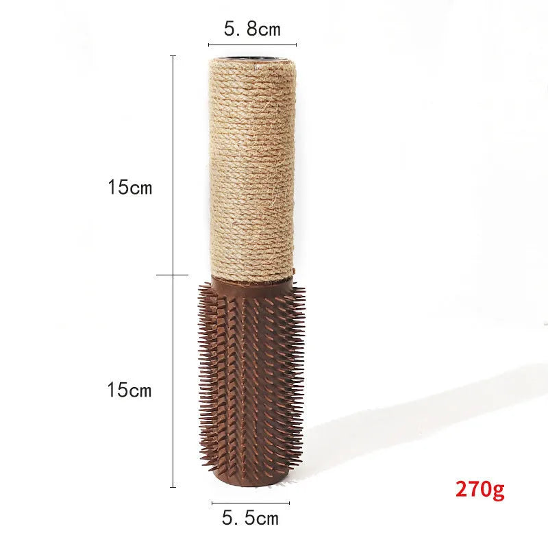 Sisal cat scratching post 30cm high with brown or grey colour options
