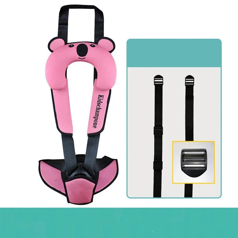 Number One Safety Seat portable child seat belt retainer in rose pink colour suitable for 12-36kg children