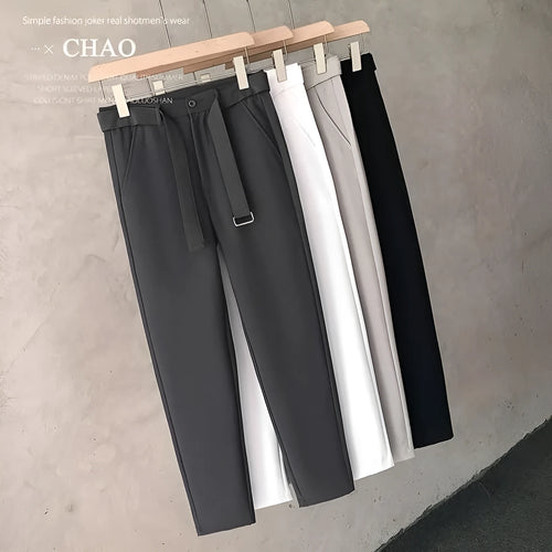 Boys slim straight wool trousers in tapered cut with straight leg opening