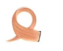 Long curly gradient hair wig patch in mixed silk material, showing 60cm length and vibrant colour options.