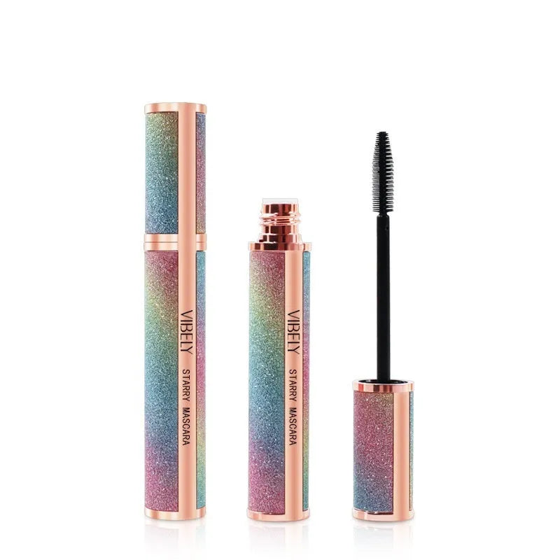 Black waterproof mascara with 4D curling effect for thick long lashes