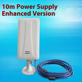 White high-power USB wireless network card for desktop and laptop computers