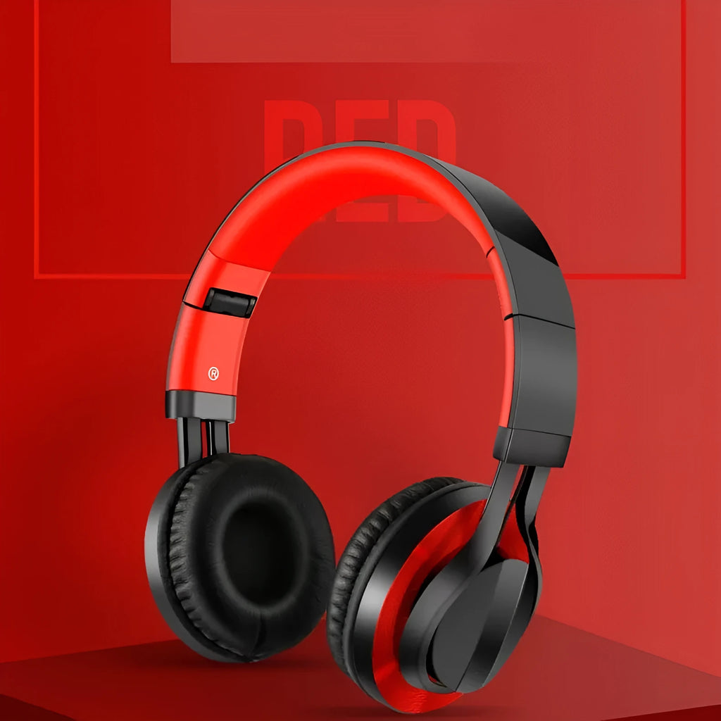 Black wired headphones with microphone, 40mm drivers, and 3.5mm plug for mobile phone karaoke