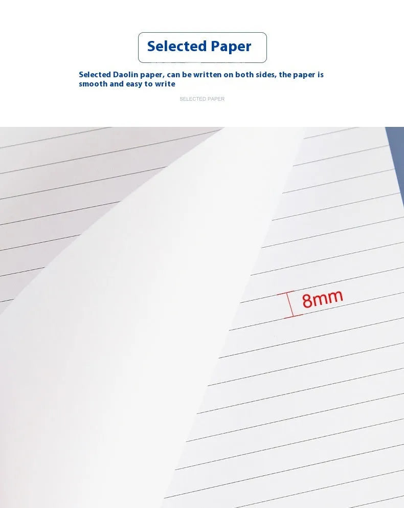 A4 tearable notebook with grid pattern for meeting minutes on ivory white paper