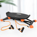 Black mini fitness skiing machine with elastic hand straps on compact 77cm frame