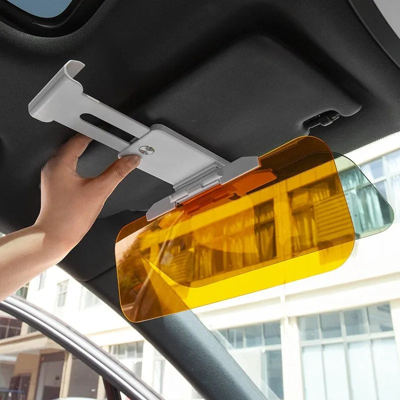 Anti-high beam goggles car sun visor with acrylic lens and telescopic installation system
