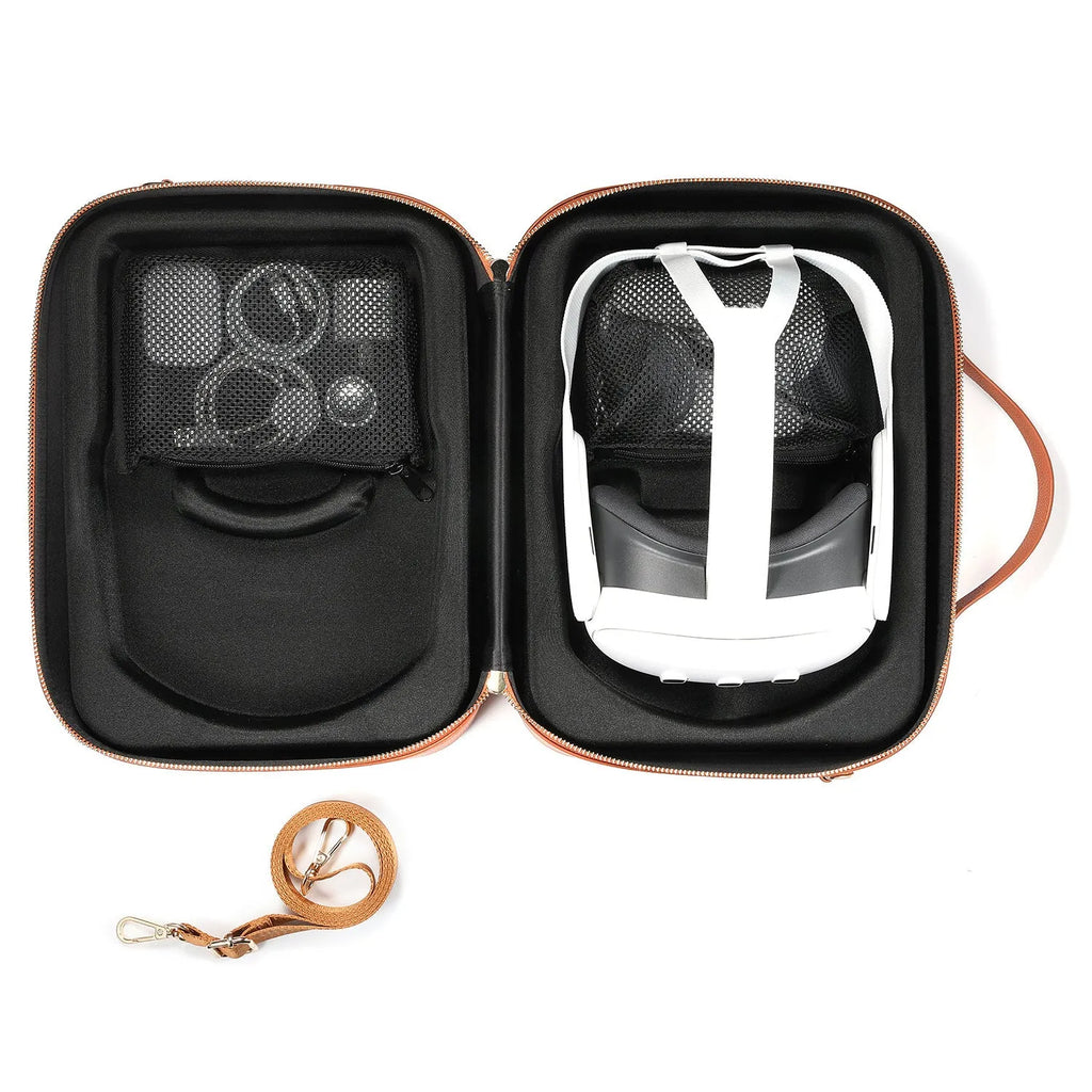 Black Superfiber MR glasses storage box for Apple Vision Pro headset protection.