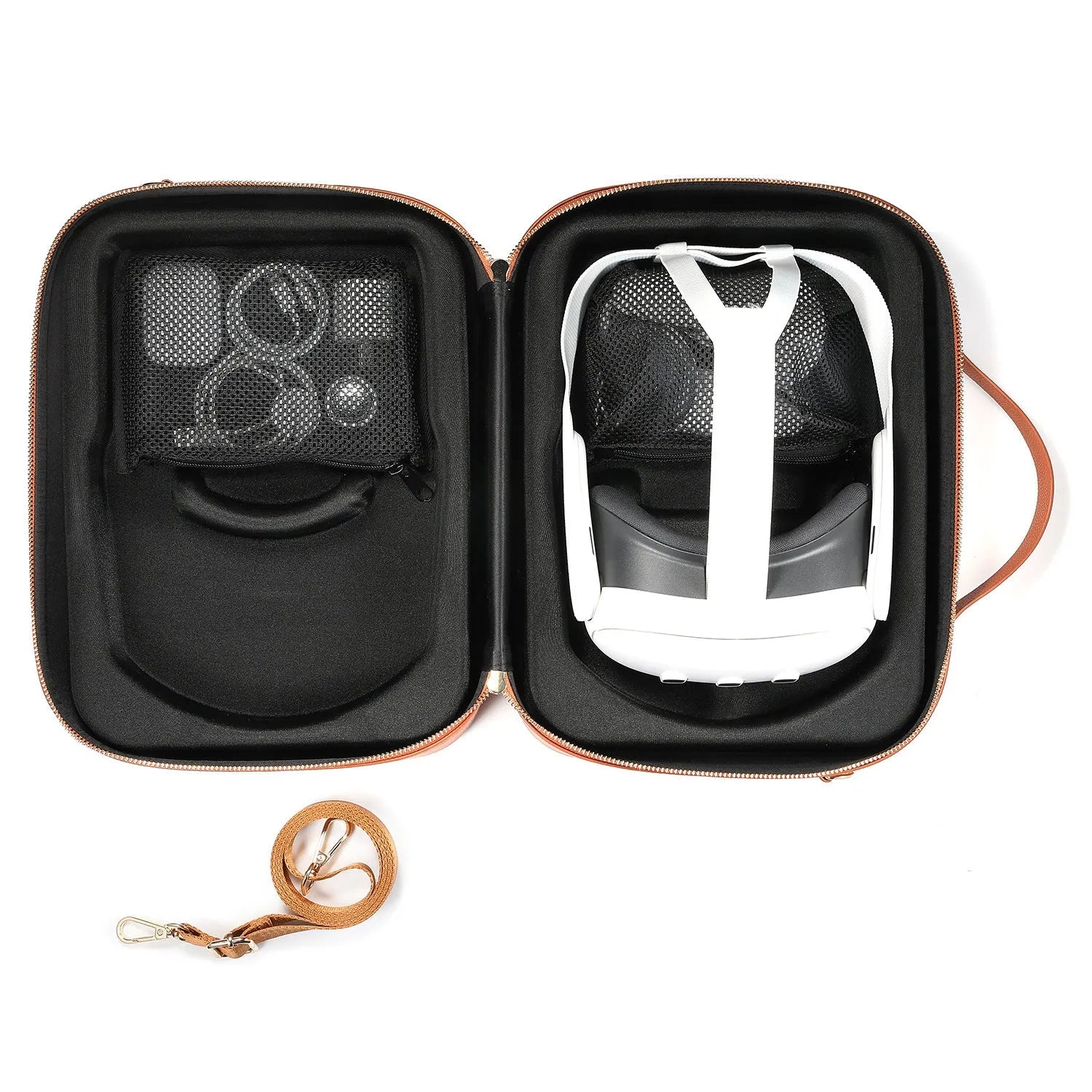 Black Superfiber MR glasses storage box for Apple Vision Pro headset protection.