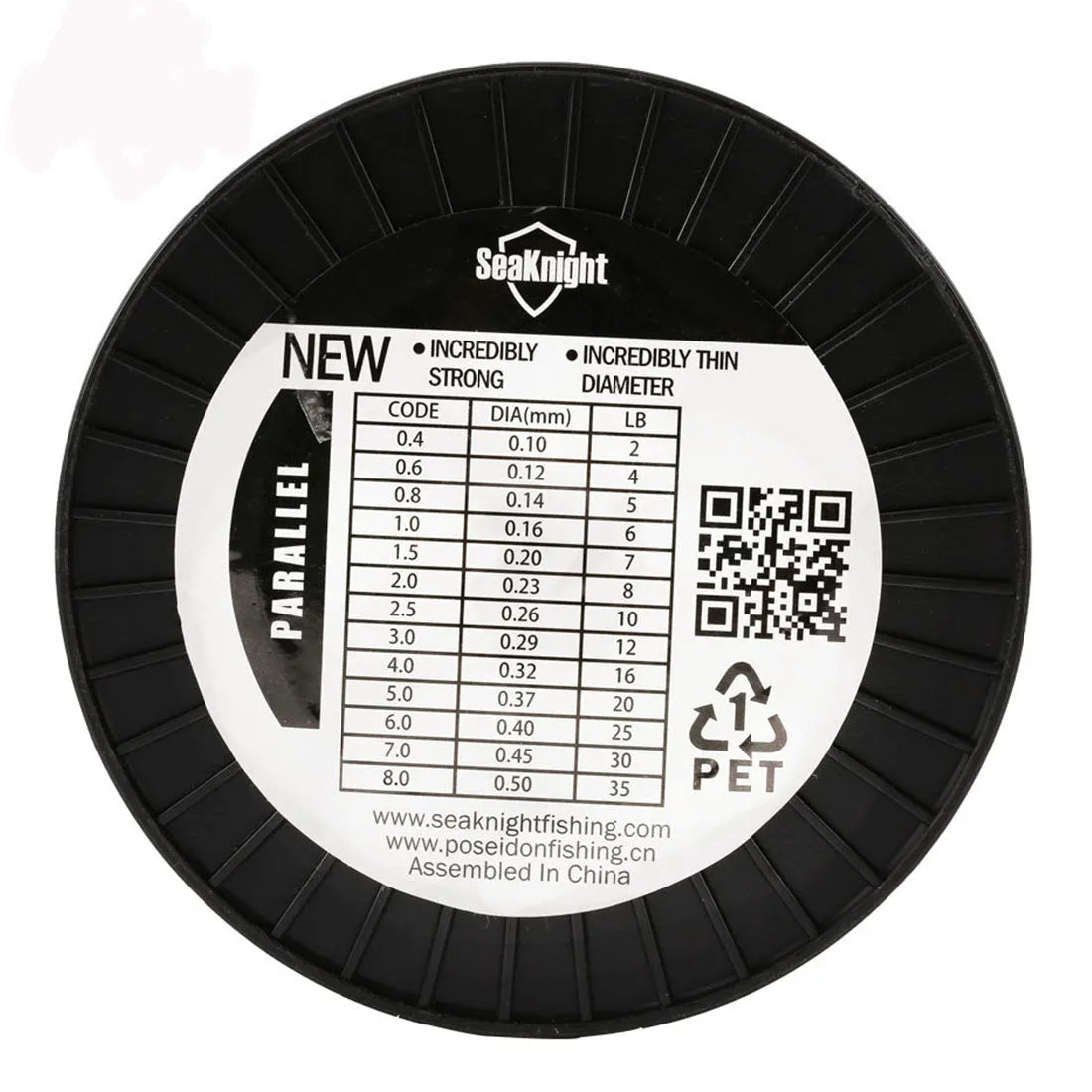 Seaknight1000 M spool of nylon monofilament fishing line in white, green, blue, yellow, or black.