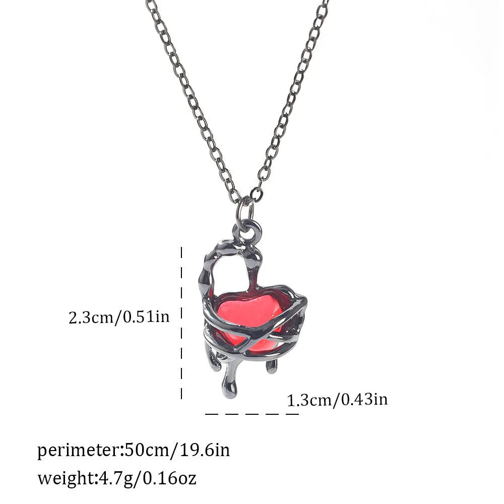 Dark style Halloween necklace for women with a choice of alloy bat, spider, or cross pendants on a chain.