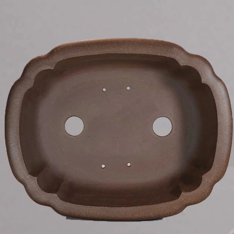 Purple sand handmade rectangular begonia flower pot for desktop plants