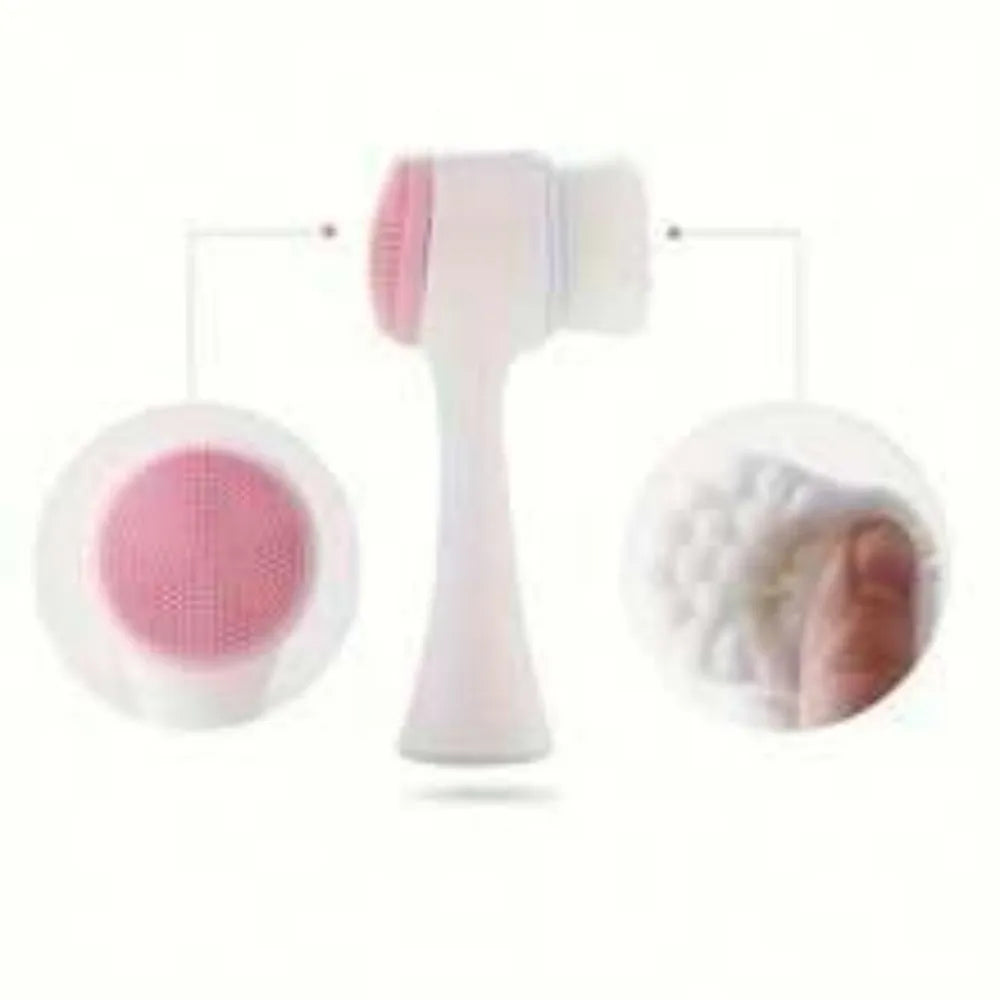 Blue and pink pet paw brush with nylon bristles for dog and cat grooming