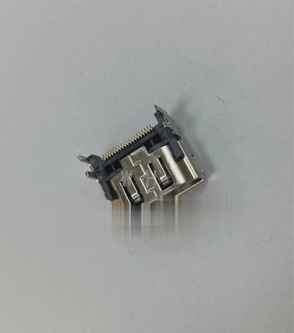Silver HDMI host interface socket for game console connectivity and replacement applications