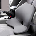 Car seat lumbar support waist pad with memory cotton, shown in beige colour.