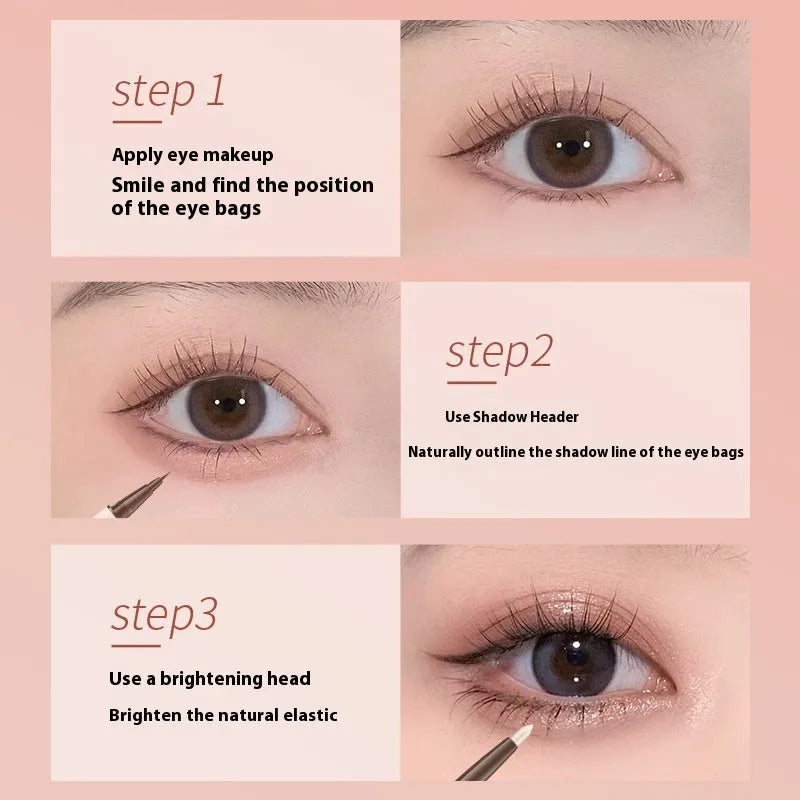 Stereoscopic Star Eyes double headed silkworm eyeliner pen in pearlescent liquid formula