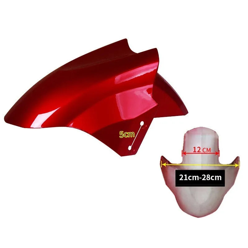 Electric car front wheel fender replacement part in ABS plastic, shown in a selection of available colours.