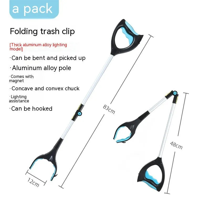 Blue trash folder artifact sewer pliers cable management tool with plastic and aluminum alloy construction