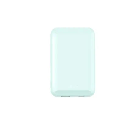 Magnetic wireless power bank with 5000mAh capacity in five colour options
