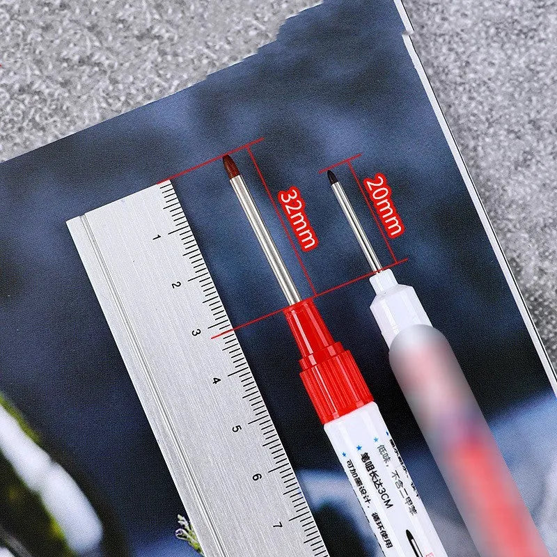 15.2cm quick-dry oil marker pen in black, red, blue and green ink colours for waterproof industrial marking