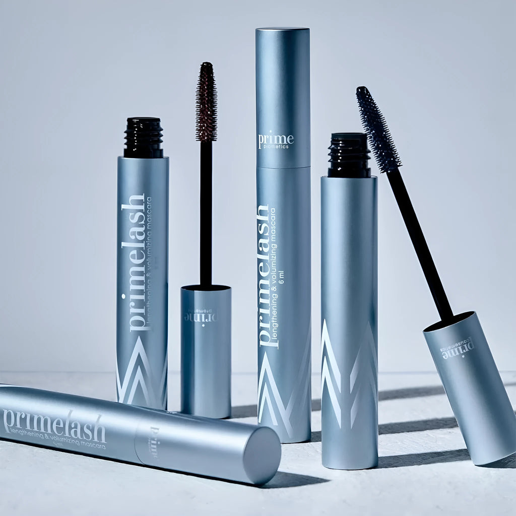 Black eyebrow mascara and eyelash tint tube with spoolie brush applicator, 0.7g content