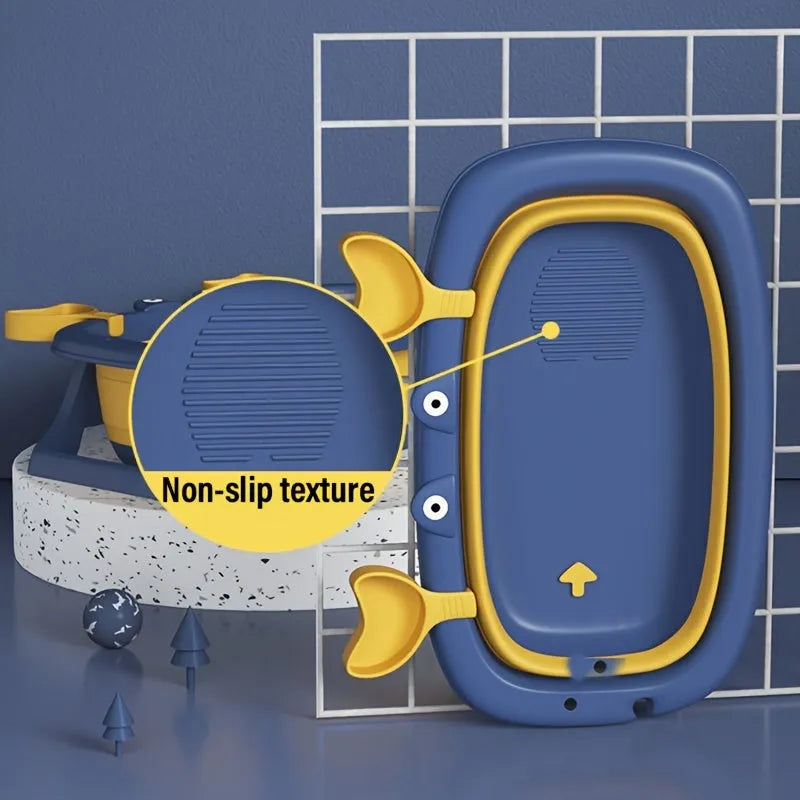 Portable foldable pet tub for washing small animals under 20 pounds in blue or orange colour
