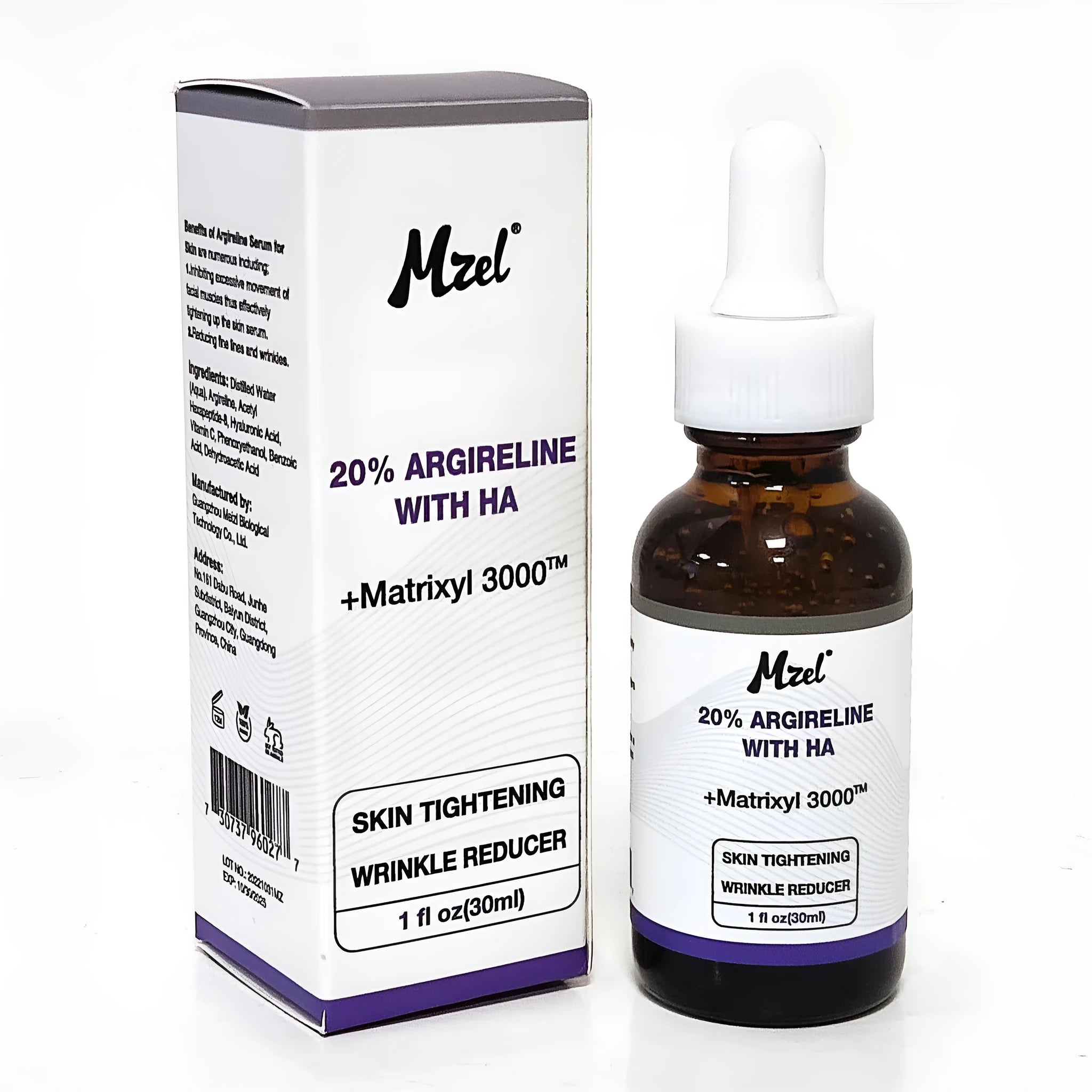 30ml bottle of six-peptide firming anti-wrinkle moisturising liquid with brightening and hydrating properties