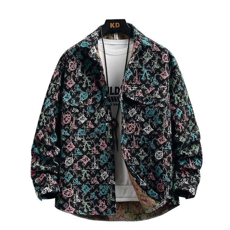 Casual lapel shirt coat in polyester available in multiple colours including blue, black, red, apricot and violet