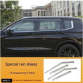 2023 Mitsubishi Outlander black and translucent window deflectors installed on vehicle exterior