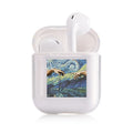 Transparent plastic protective case for Apple AirPods wireless earbuds