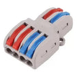 Quick wire connector with fire insulation shell and brass guide for electrical installations