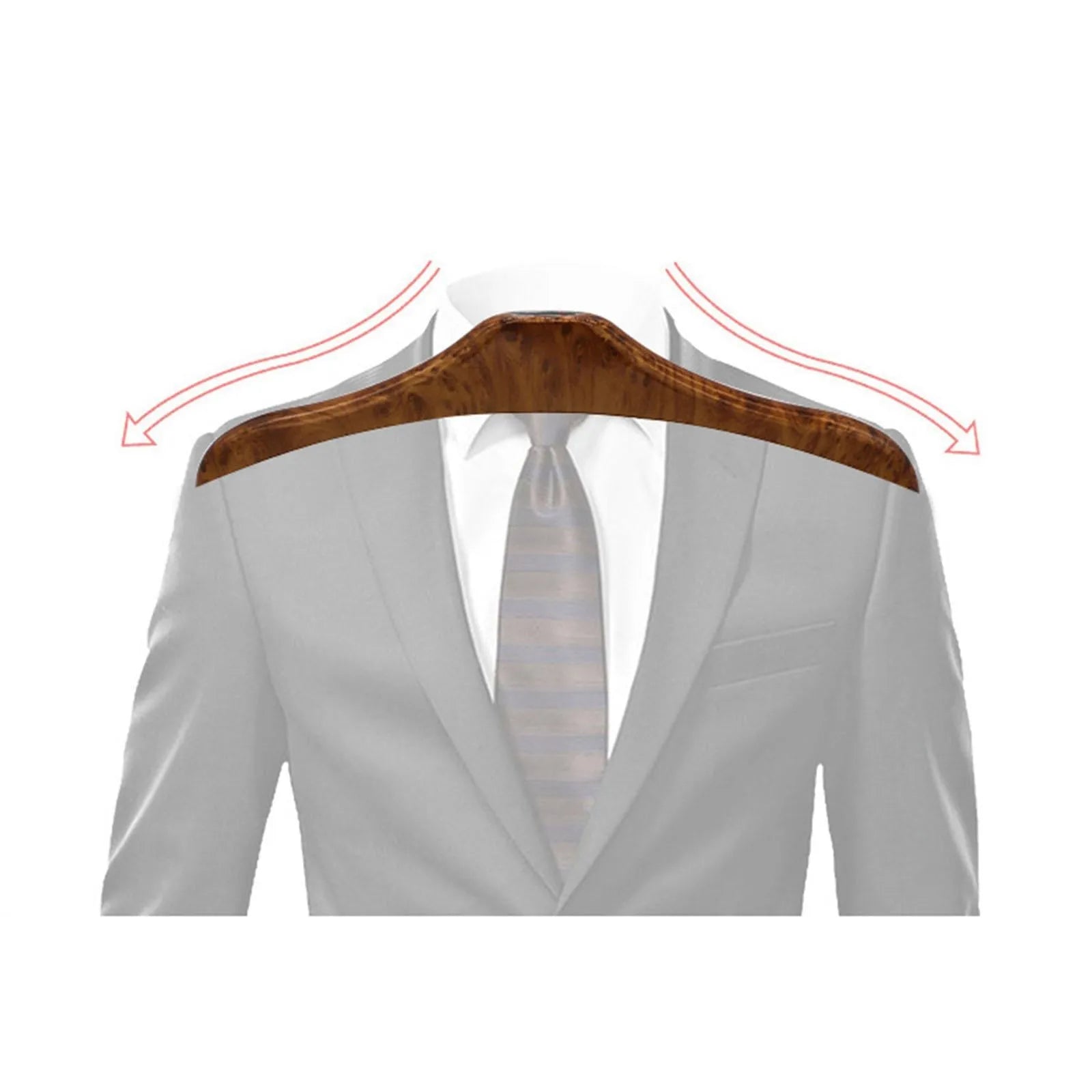 Wood yellow stainless steel car clothes hanger for suits and jackets